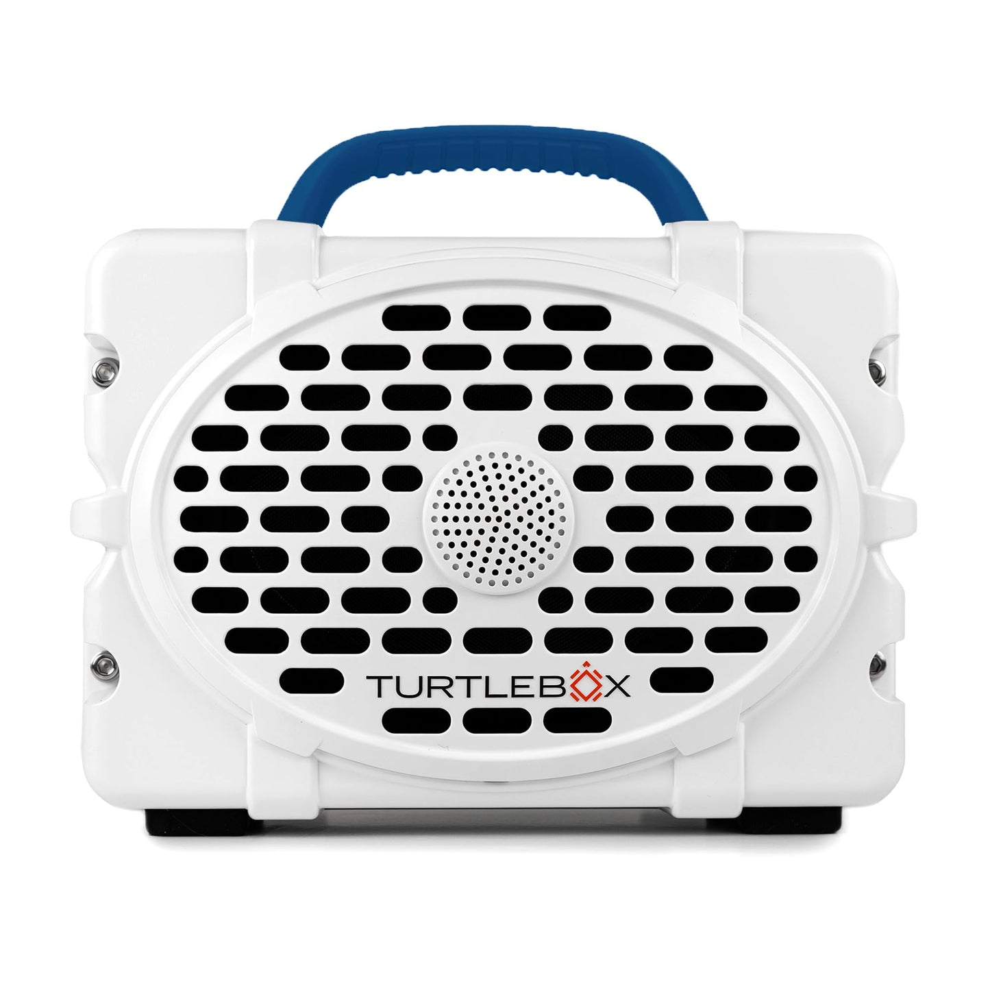 Turtlebox Original Gen 3: Portable Outdoor Bluetooth Speaker – Ultra-Loud (120dB), Waterproof (IP67), Rugged, Impact-Resistant, 3-Day Battery | Party Mode: Unlimited Pairing Stereo, White/Royal Blue