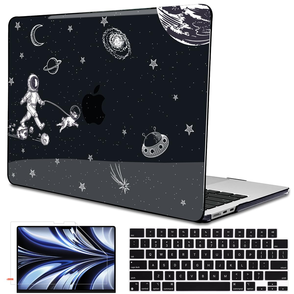 LCMOCICO for MacBook Air 13 Case M5 M4 M3 M2 2026-2022,Astronauts Space Dog