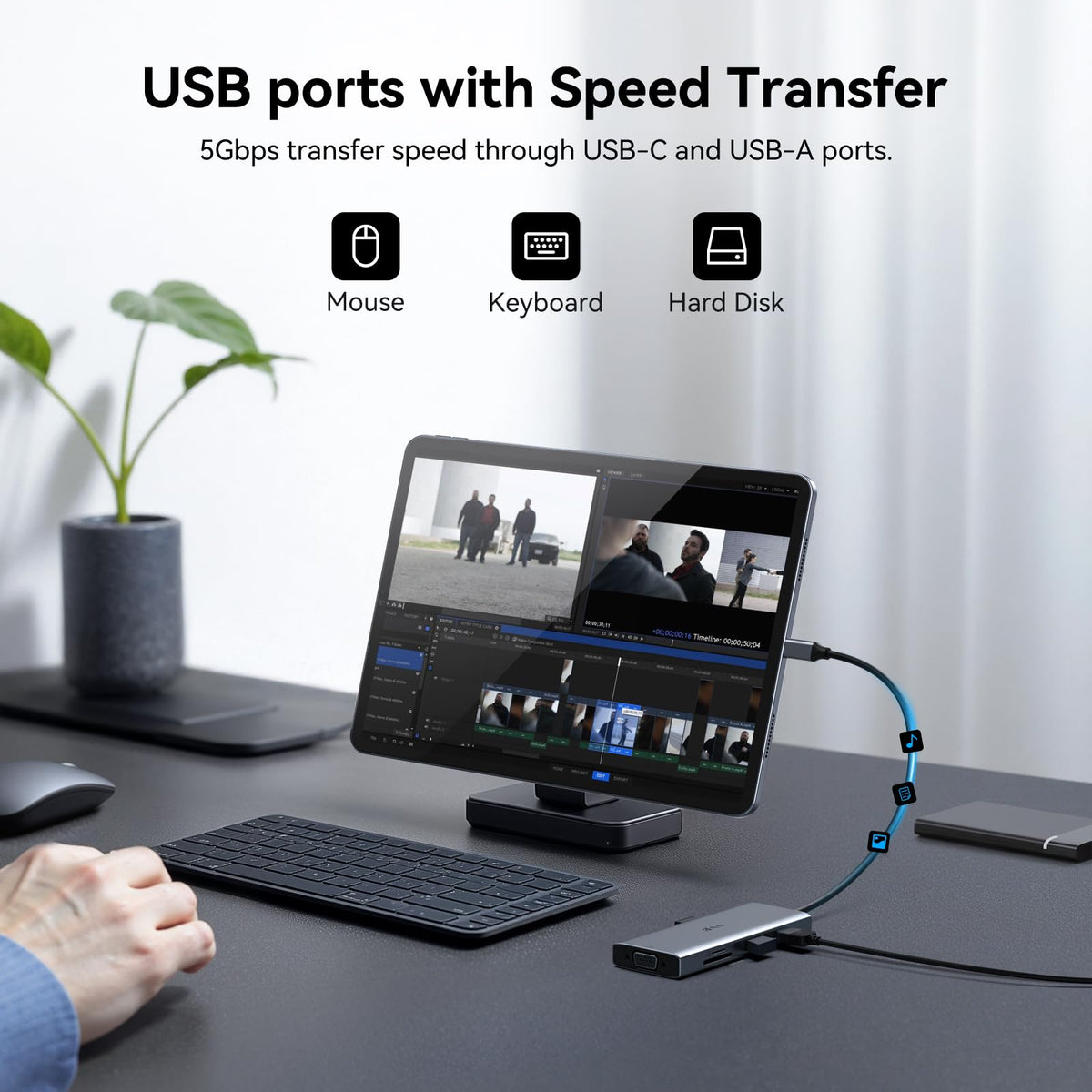 USB C Docking Station Dual Monitor Adapter Laptop Docking Station 3 Monitor