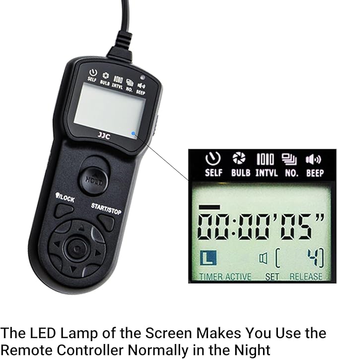 JJC Intervalometer Timer Remote Control Shutter Release for Sony A6000 A6100 A6600 A6500 A6400 A6300 A1 II A7 A7II A7III A7IV A7R V IV A7RIII II A7S II III A9 II III ZV-1 RX100 VII VI V RX10 IV & More