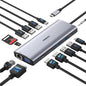Laptop Docking Station Dual Monitor,14 in 1 USB C Docking Station fo dell hp USB C Hub Multiport Adapter with 2HDMI 4K+VGA+Ethernet+5USB+1USB C+100W PD+SD/TF+Audio,USBC Dock Dongle for Windows Laptop
