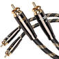 TODN High End RCA Cables for Audiophile 2 RCA Male to Male Stereo Audio Cable with Dual Shielded for HiFi Home Theater (4.9ft/1.5m, 1 Pair)
