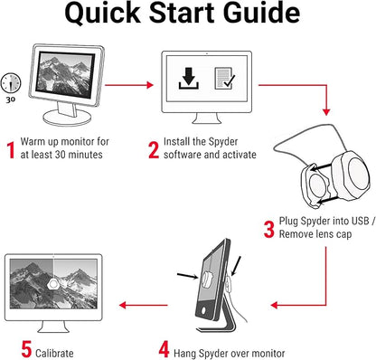 Datacolor Spyder Monitor Calibration Tool: Ensures Accurate & Consistent Color for Photos & Online Content