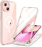 Miracase for iPhone 13 mini Case 5.4",Full-Body Protection,Clear Bumper Case with Built-in 9H Tempered Glass Screen Protector,Military-Grade Drop Protection Outdoor Phone Case for 13 mini,Dark Blue