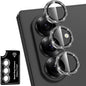 for Samsung Galaxy Z Fold 7 Camera Lens Protector, Individual Metal Ring Tempered Glass Lens Cover, [Strong Adsorption] Scratch Resistant Ultra-Thin HD Clear Lens Cover, 1 Set-Black Sparkly