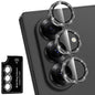 Avocase for Samsung Galaxy Z Fold 7 Camera Lens Protector, Individual Metal Ring Tempered Glass Lens Cover, [Strong Adsorption] Scratch Resistant Ultra-Thin HD Clear Lens Cover, 1 Set-Black Sparkly