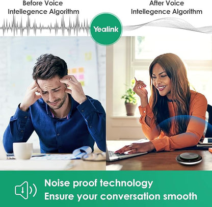 Yealink Teams Certified Speakerphone Wireless Speaker with Microphone Bluetooth for Conference Meeting CP700 Noise Reduction Home Office 360° Voice Pickup (Package Without dongle)