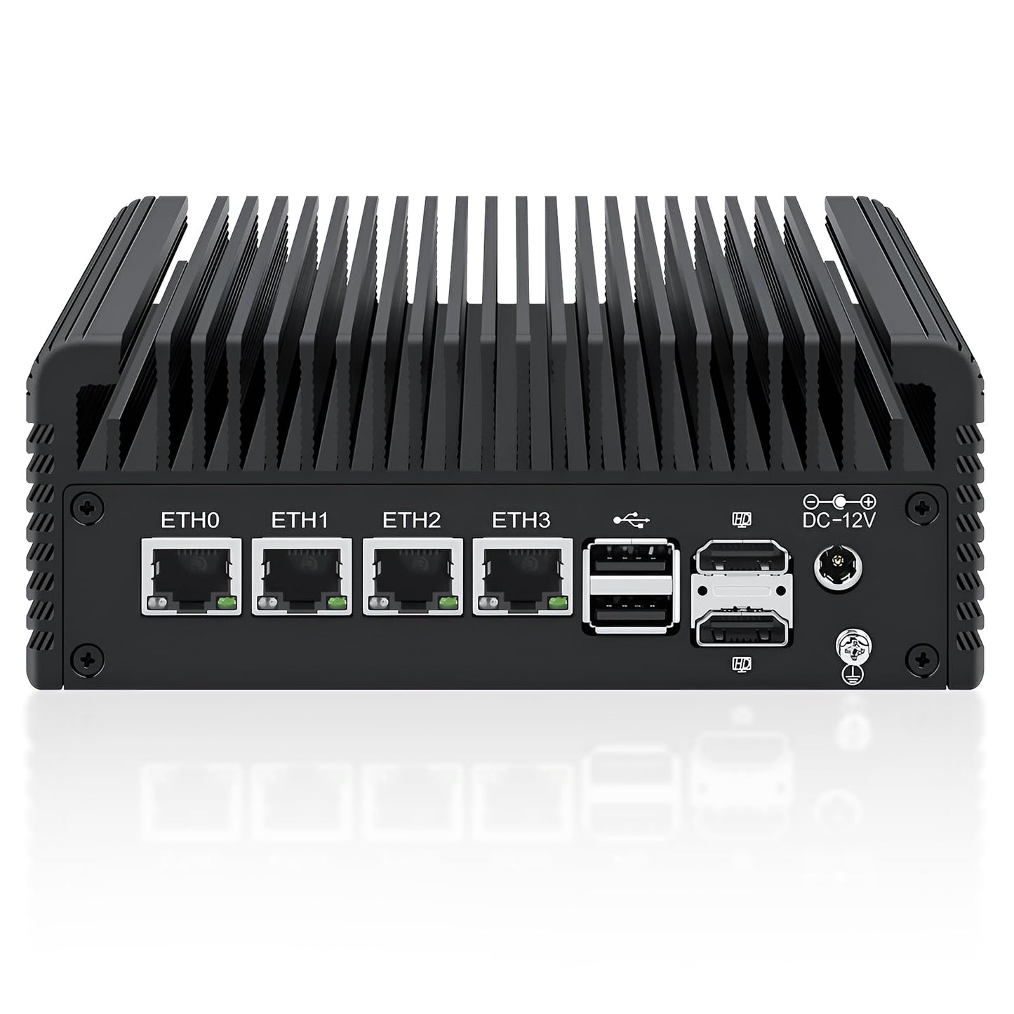 Firewall Micro Appliance Core N150,4xi226-V 2.5G Fanless Mini PC,DDR5,2*NVMe 2*SATA,6*USB,2*HDMI,Type-C,DP,Firewall Mini PC NAS Server