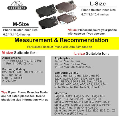 Topstache Leather Belt Phone Pouch for Galaxy S25/S24 Ultra & Plus - Belt Clip & Loop Cell Phone Holster for iPhone 17/16 Pro Max & Plus - Magnetic Closure Leather Case Holder, L,Black