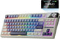 RK ROYAL KLUDGE S85 Wireless Mechanical Keyboard, 85% Wireless TKL Keyboard with Display & Ratchet Knob, Custom Linear Silent Switches, Triple-Mode, 7200mAh Battery, Hot Swappable