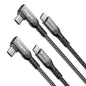 Fasgear 100W USB C to Type C 90-Degree Cable, 2 Pack 6ft USB 3.1 Gen 2 10Gbps Data Power Delivery Cord Compatible for VR Headset,PD Docking Station,Hard Drives,Mac-Book,4K Displays (6ft, Black)