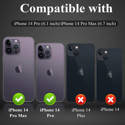 YWXTW Designed for iPhone 14 Pro Max Camera Lens Protector, for iPhone 14 Pro Camera Lens Protector, Individual Metal Anti Scratch HD Clear Case Friendly Tempered Glass Camera Cover, 1 Set (Purple)