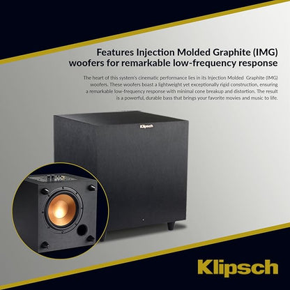Klipsch Reference Theater Pack 5.1-Channel Speaker System + AVR-S770H 75W 7.2-Channel 8K Network AV Receiver with HEOS