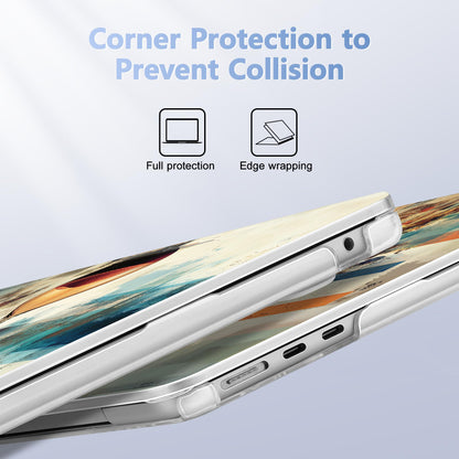Lepeoac Case for 2026/2025/2024/2023 MacBook Air 15-inch Laptop Release M5 A3448 /M4 A3241 /M3 A3114 /M2 A2941, Stylish Protective Hard Shell Cover for MacBook Air 15.3 inch, Brain & Hourglass