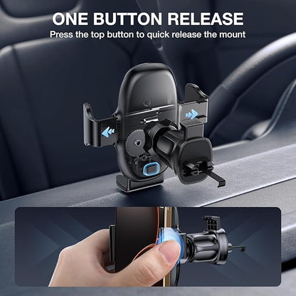 miracase Upgraded-2nd Generation Universal Phone Holders for Your Car, Hands Free Air Vent Car Phone Holder Mount Compatible with iPhone 16/15/14/13/12/11 Series and All Phones