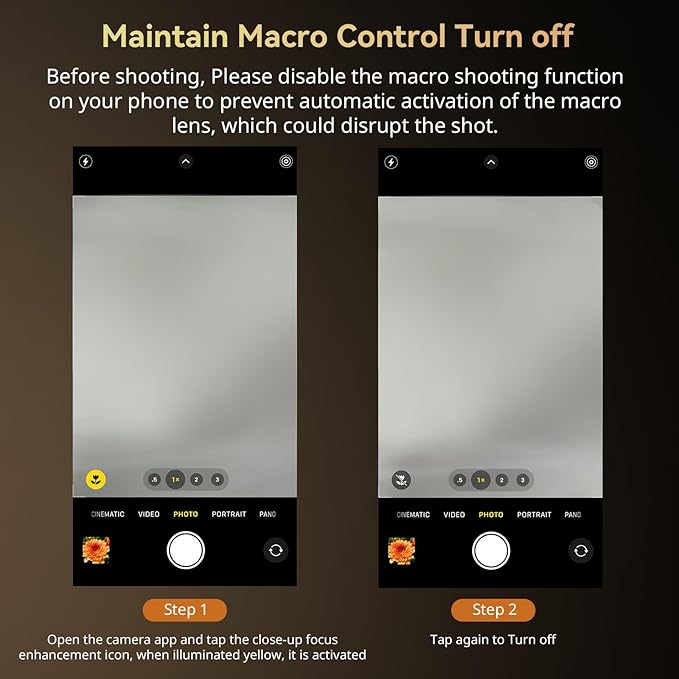SMALLRIG 75mm HD Master Macro Lens, T-Mount Lens for iPhone, for Samsung, for Huawei, for Xiaomi, Macro Photography Phone Camera Lens Attachment - 4588