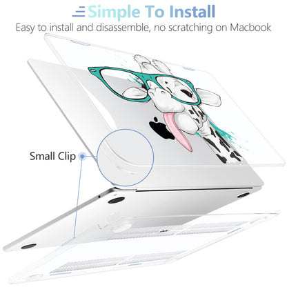 MEEgoodo for M5/M4/M3/M2 MacBook Air 15 inch Case 2026 2025 2024 2023, Case Fit Model (A3448/A3241/A3114/A2941) for MacBook Air 15.3 inch, Funny Giraffe