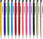 innhom 12 Pack Stylus Pens for Touch Screens Stylus Pen for ipad Compatible with iPad iPhone Tablets Samsung Kindle and Black Ink Ballpoint Pens-2 in 1 Stylists Pens