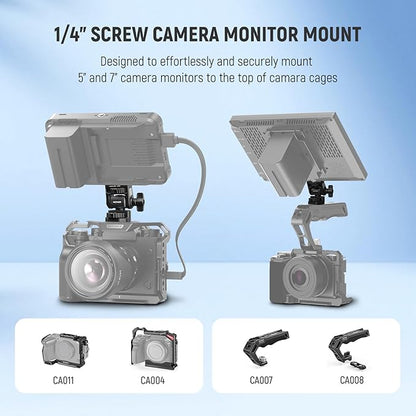 NEEWER Field Monitor Mount Monitor Holder with 1/4" Screw, 360° Swivel, 180° Tilt, Anti Twist Screw Compatible with Atomos Ninja 5" & 7" Camera Monitor Compatible with SmallRig Camera Cage, MA021