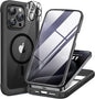 Miracase for iPhone 13 mini Case 5.4",Full-Body Protection,Clear Bumper Case with Built-in 9H Tempered Glass Screen Protector,Military-Grade Drop Protection Outdoor Phone Case for 13 mini,Dark Blue