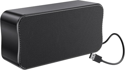 USB Small Computer Speaker Bar, USB Mini Computer Speakers, Laptop Speaker, Computer Speakers for Desktop PC, Plug and Play, Protable PC Sound Bar for Office Home School