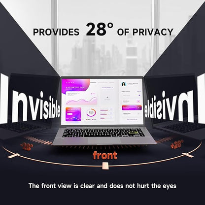 Mamol Laptop Privacy Screen 17 Inch for 16:10 Widescreen Display, Anti Blue Light Glare Filter, Removable Screen Shield, Anti-Scratch Screen Protector