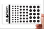 The Original Vinyl Webcam Cover Stickers | Restickable & Stackable Privacy Covers | for All Camera-endable Devices | 3-Sizes | 57 Black Hearts (Muted Matte)