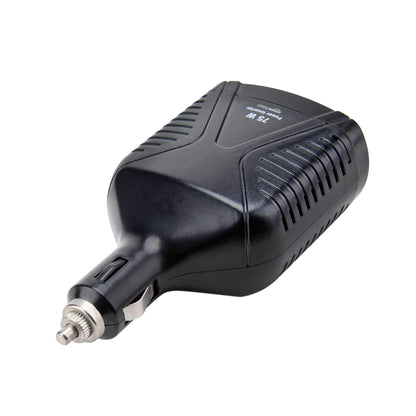 Amazon Basics 75W Portable Car Power Inverter, 12V to 110V, USB Charging Port, AC Outlet for Vehicles, Black, 5.07 x 2.65 x 1.6 inches