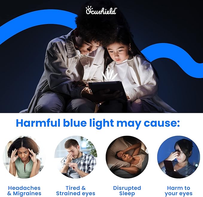 Ocushield Anti Blue Light Tempered Glass Screen Protector for iPad Air, iPad Pro 9.7' - Blue Light Filter