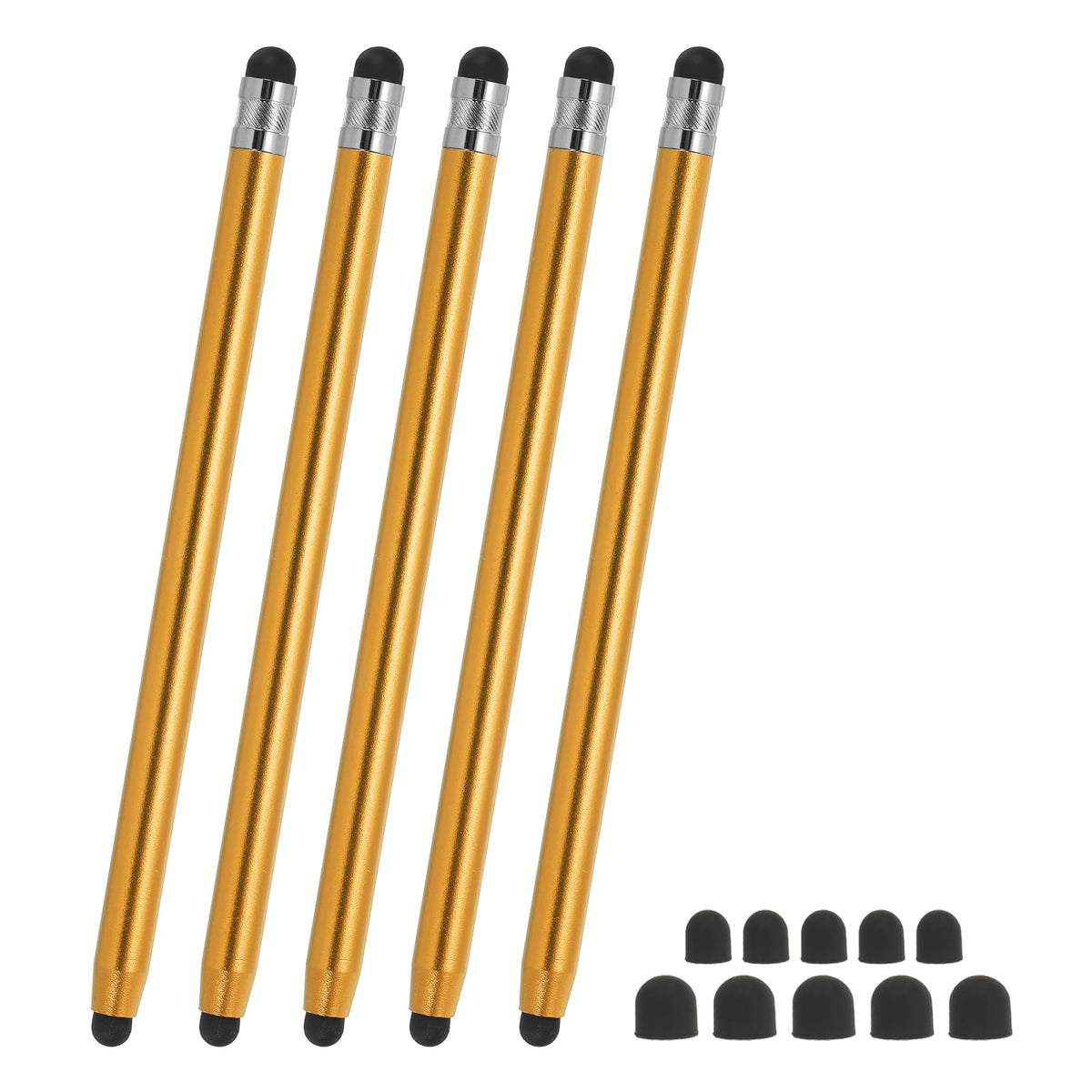 PATIKIL 5 Pcs Stylus Pens for Touch Screens, 2 in 1 High Sensitivity Universal Pen Capacitive Stylus for Phone Tablets Laptop Touch Screen Devices, Blue