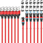 Magnetic Charging Cable (6-Pack,1.6+3.3+3.3+6.6+6.6+10ft) 540° Rotation 3A Fast Charging Data Sync 3 in 1 Magnetic Phone Charger Cable with LED Light Compatible with Micro USB Type C Phone Device