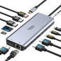 USB C Docking Station Dual Monitor, Selore 13-in-1 Triple Monitor Hub