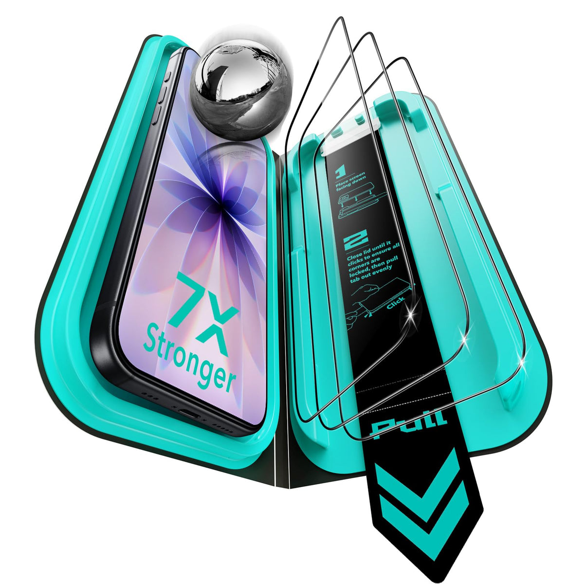 ESR 3 Pack for iPhone 16/15 Screen Protector, Armorite