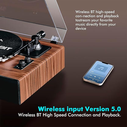 Record Player with Speakers,Turntables for Vinyl Records with Magnetic Cartridge for Home Decoration & Entertainment,Vinyl Record Player Will be a for Birthday and Christmas