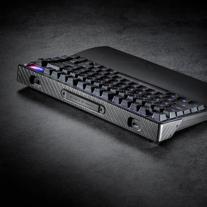 ASUS ROG Azoth Extreme Wireless Mechanical Gaming Keyboard – 75% TKL, ROG NX Snow Linear Switches, PBT Keycaps, Aluminum Chassis, Carbon Fiber, Gasket Mount, Color OLED Screen, PC/Mac Support - Black