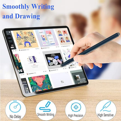 2-in-1 Stylus Pen for Touchscreen with Magnetic, Kenkor 2PCS Tablet Pencil for Apple iPad/Air/Mini/Pro/iPhone/Android/Huawei/Cellphone/Samsung/Galaxy All Universal Touch Screen Devices (Black/Gold)