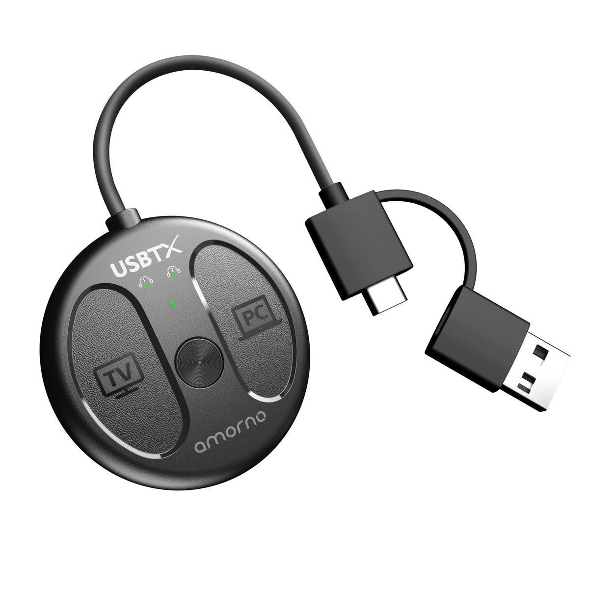 AMORNO USB-C Bluetooth Adapter for PS5, Bluetooth 5.4 Audio Adapter for PC, Plug and Play, Wireless Audio Transmitter for Bluetooth Headphones & Earbuds to PS4/PS5/Switch Dock/PC/Laptop/TV