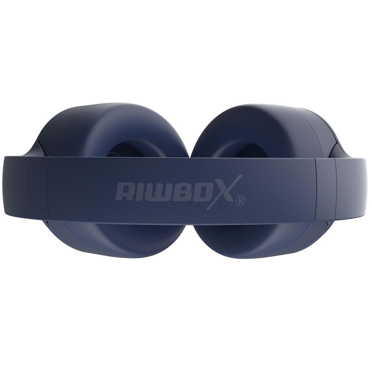 Riwbox Hybrid Active Noise Cancelling Headphones, Wireless Over Ear Bluetooth Headset, 60H Playtime, High-Fidelity, Foldable, Comfort&Immersion for Work/Commuting (Blue)