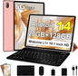 Android 14 Tablet 10 Inch Tablets, 20GB+128GB/1TB Expandable, Tablets with Octa-Core, WiFi 6, Dual Camera, BT 5.0, 6000mAh Battery, HD IPS Display, Widevine L1, Tablet with Keyboard Mouse - Rose Gold
