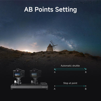 Accsoon Toprig Motorized Camera Slider, Wireless DSLR Video Slider with Button/APP Control, Time-Lapse/Loop Mode, Speed Knob, 120° Panoramic Shooting, Compatible with GoPro, Camera-24inch Video Slider