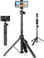 JOILCAN Tripod for iPhone & Camera, 64" Selfie Stick with 360° Ball Head Remote & Phone Holder, Extendable Portable Phone Tripod Stand for Travel Vlog Compatible with Canon Sony DLSR DJI