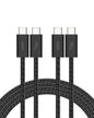 Belkin USB C to USB C Cable 2-Pack, 6.6ft, 60W - Type C Charger, iPhone Charger Cord, Soft, Braided, Flexible for iPhone 16, Galaxy S25, Pixel 9, Airpods, iPad Pro & More, Travel Essentials - Black