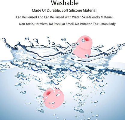 Earbud Tips Earbuds Replacement Tips Replacement Earbud Tips Earbud Covers Silicone Tips Replacement Ear Tips Compatible with Powerbeats Pro Beats Wireless Earphone Headphones 4 Pairs (Pink)