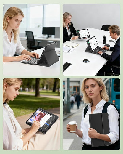 for Samsung Galaxy Tab A9 Plus Case with Keyboard, A9+ 11 Inch 2023 (SM-X210/X216/X218) Tablet Case with Detachable Wireless Keyboard, Multi-Angle Stand Folio Cover with S Pen Holder, Black