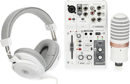 Yamaha AG06MK2 White 6-Channel USB-C Audio Interface & Live Streaming Mixer