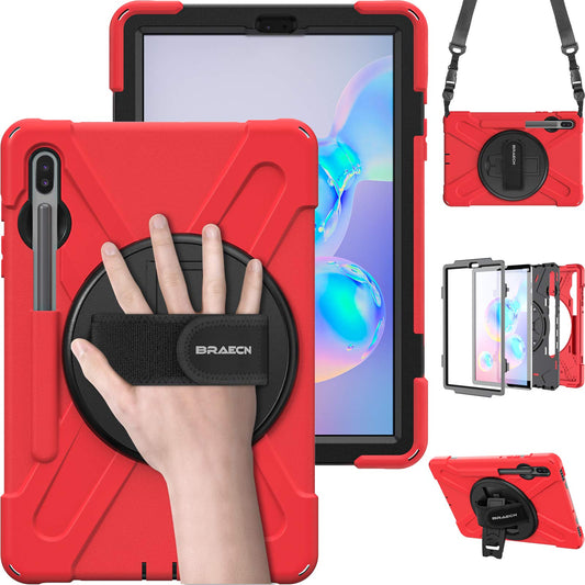 BRAECN Case for Galaxy Tab S6: 10.5" 2019 Samsung SM-T860/T865/T867 Red