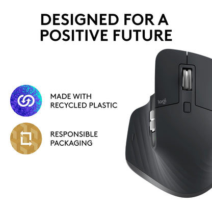 Logitech MX Master 3S Wireless Mouse Standard Edition Logi Bolt - Graphite