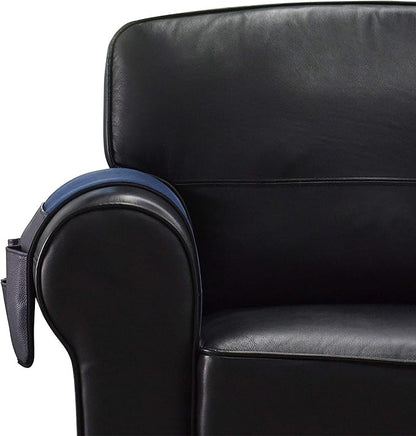 Wanty Velvet Sofa Couch Chair Armrest Soft Caddy Organizer Holder for Remote Control, Cell Phone, Book, Pencil (Blue)