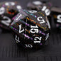 Maywin Inlay Metal Dice Set 7pcs – Heavy Zinc Alloy DND & RPG Dice for Tabletop Games