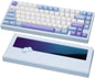 KEEBMONKEY WOBKEY Rainy 75 CNC Aluminum HMX/JWK/Cocoa Switches Triple-Mode Connectivity Mechanical Keyboard with Superior Acoustics, RGB/FR4/Silver SUS304/7000mAh/Cocoa Switch (Pro - Red Velvet)